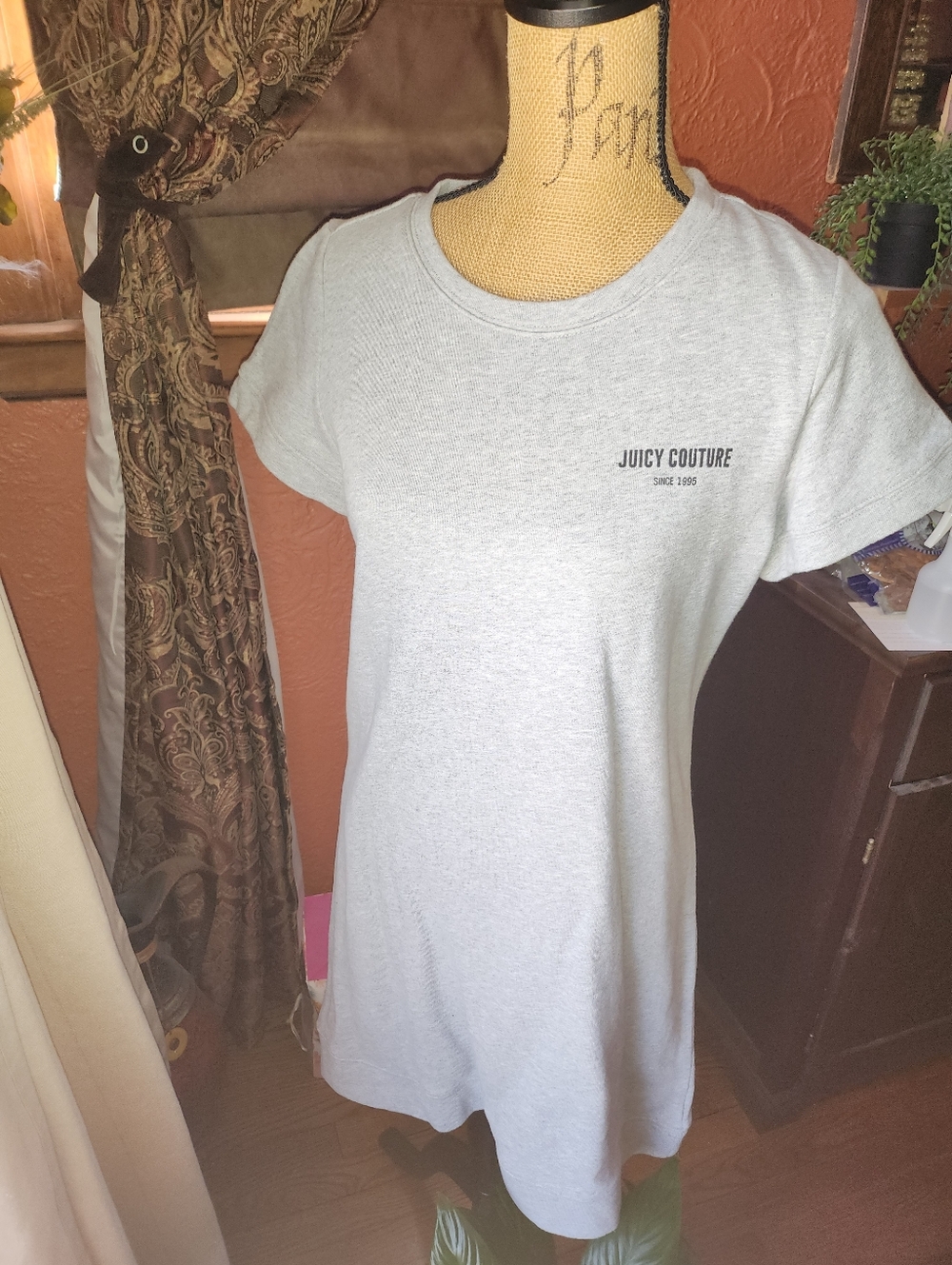 Juicy Couture Light Gray Logo Tee Dress